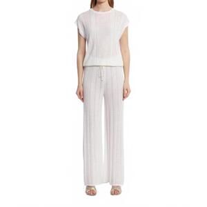 NEW KNITSS haven pointella detail knit pants in pearly